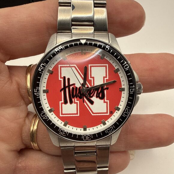 Game Time Coach Series Nebraska Huskers Two Tone Mens Watch New Battery Quartz main image 14